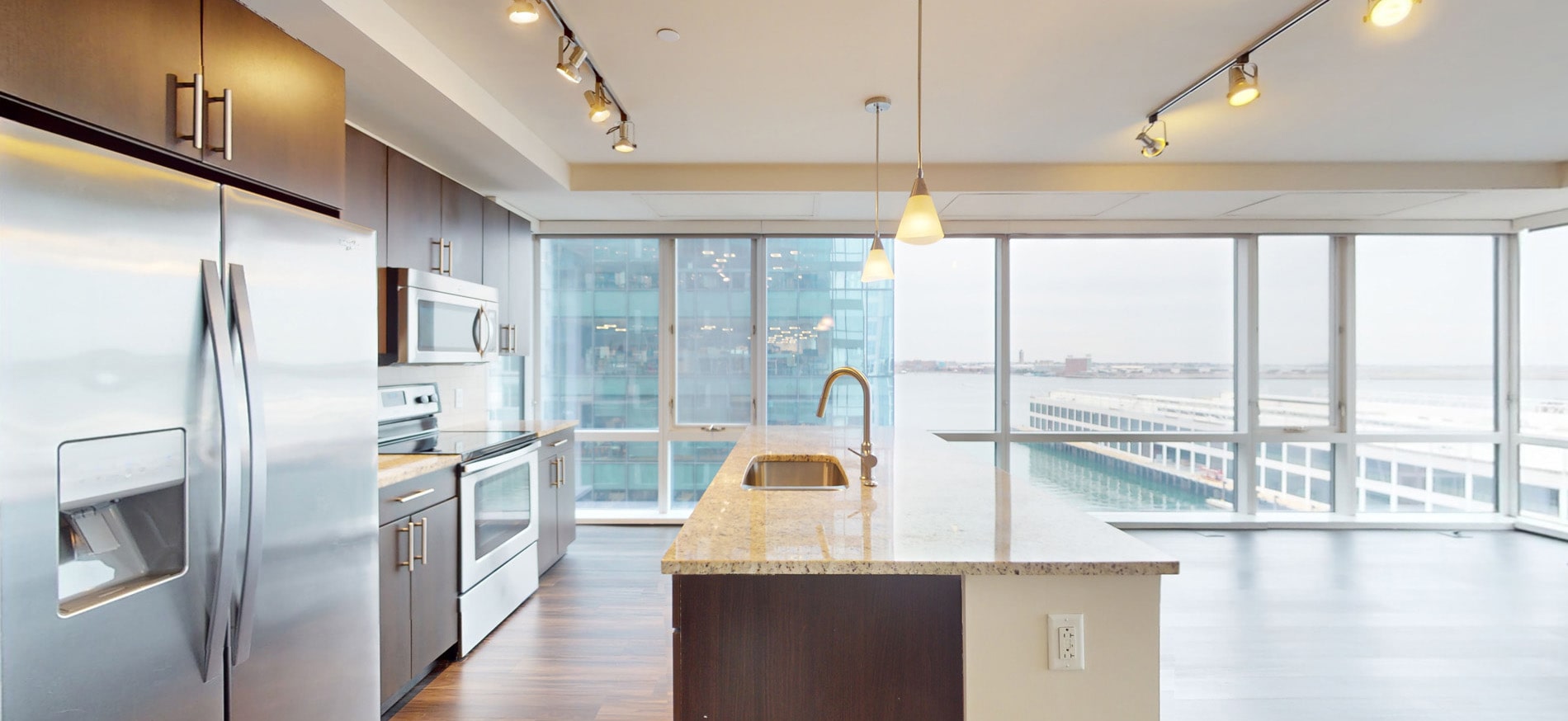100 Pier 4 apartment kitchen