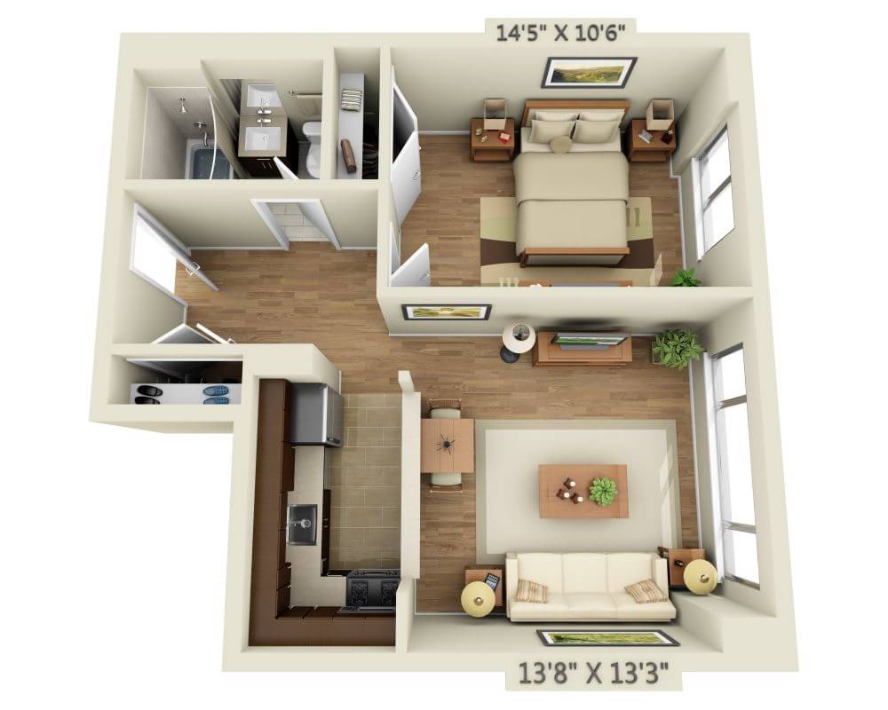 One Bedroom A1B-R