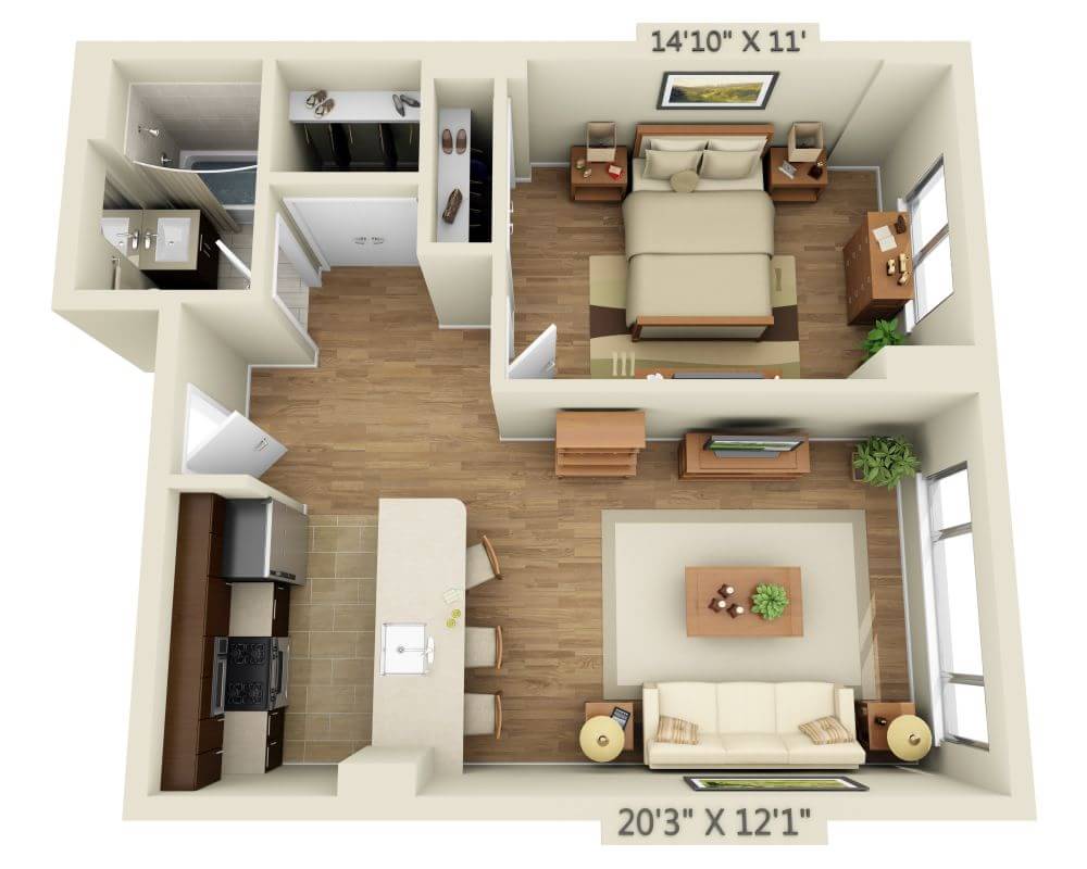 One Bedroom A1R-R