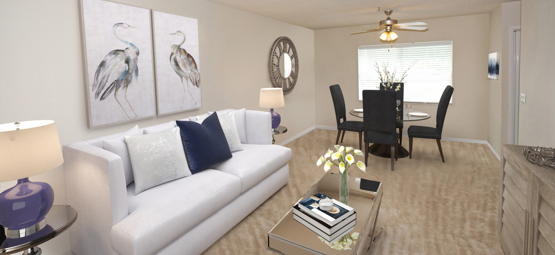 Alafaya Woods Living Room Virtually Staged by RoOomy