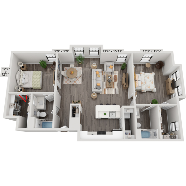 Two Bedroom B2A1