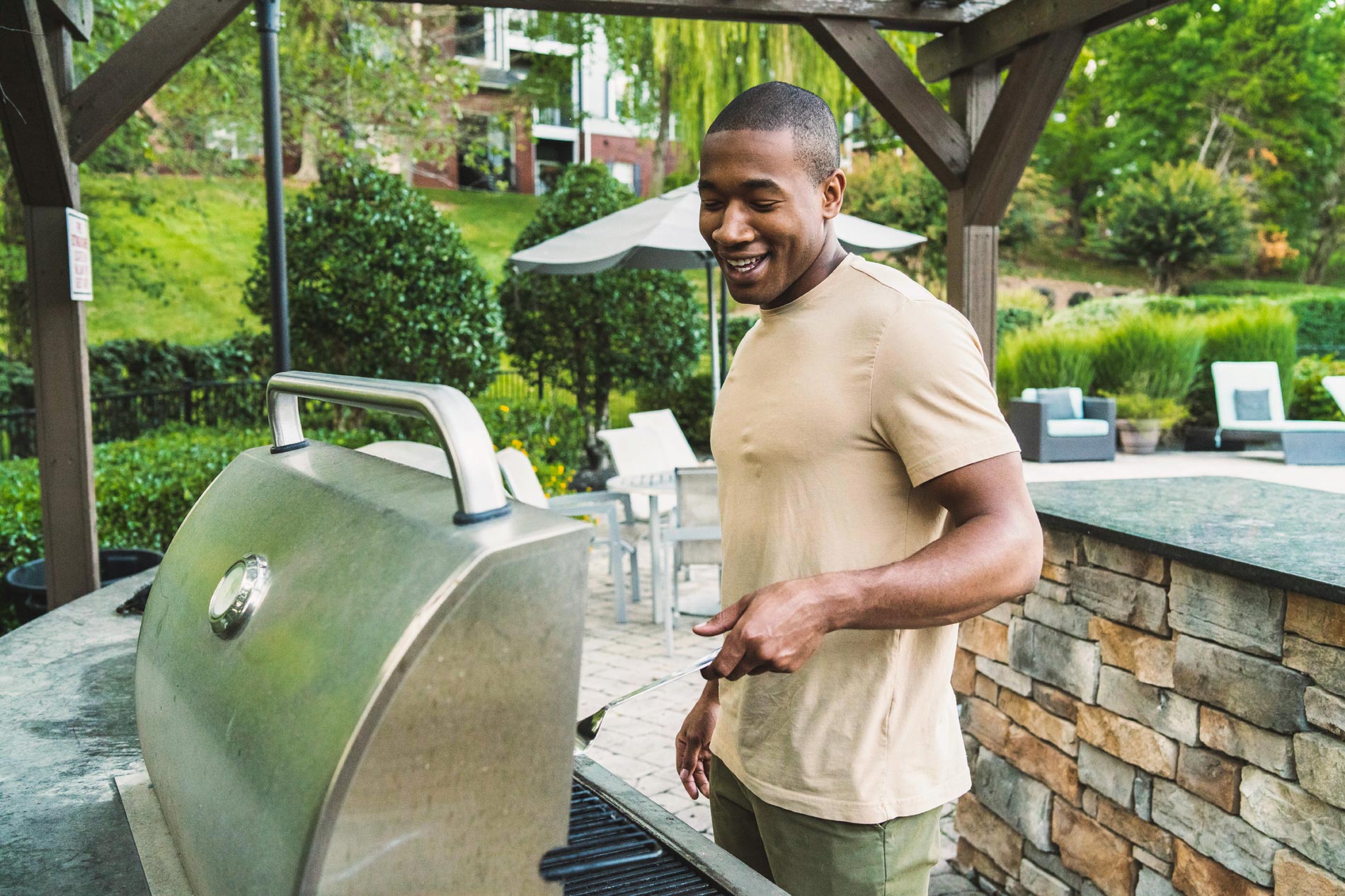 Preserve at Brentwood man at grill
