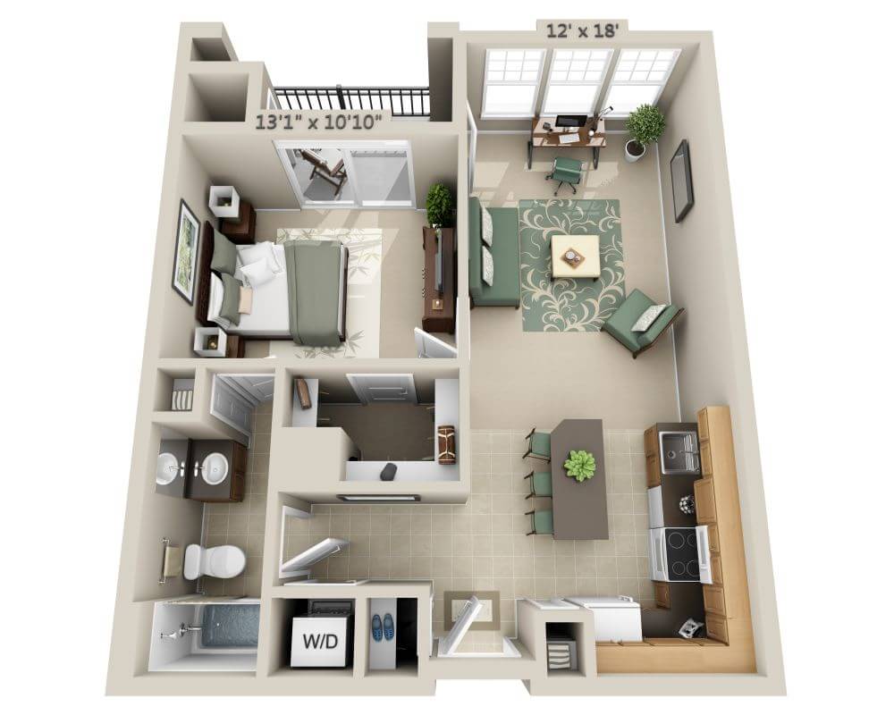 One Bedroom (A1C)