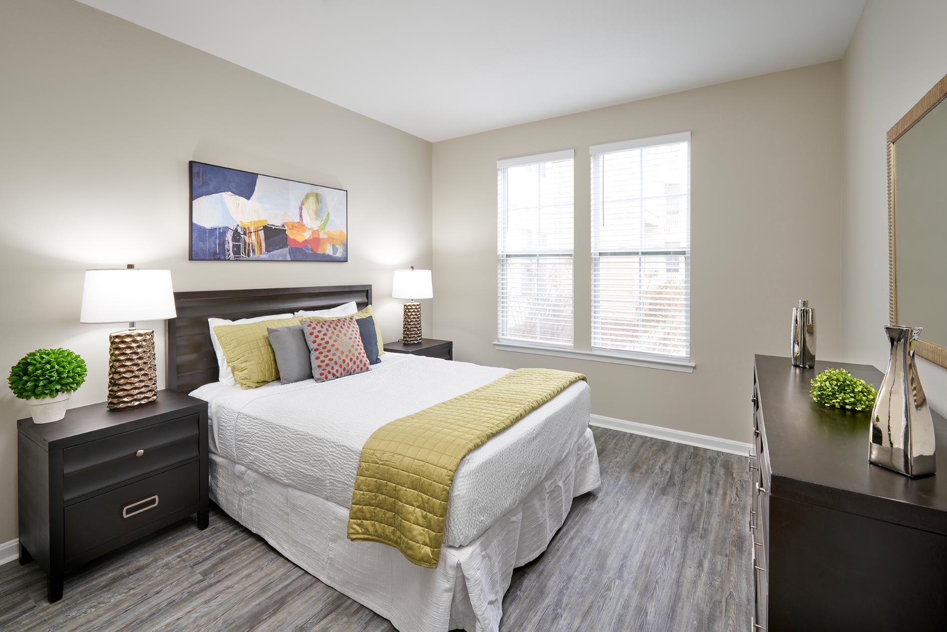 Quarters at Towson staged bedroom