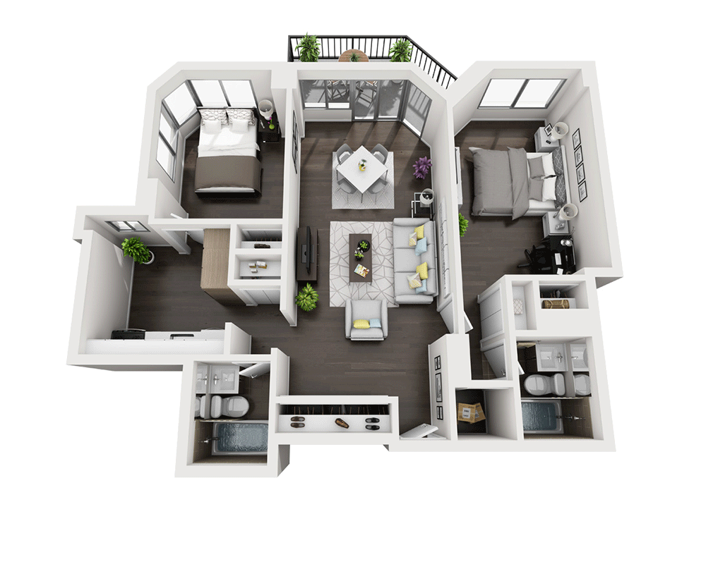 Two Bedroom B2A-W