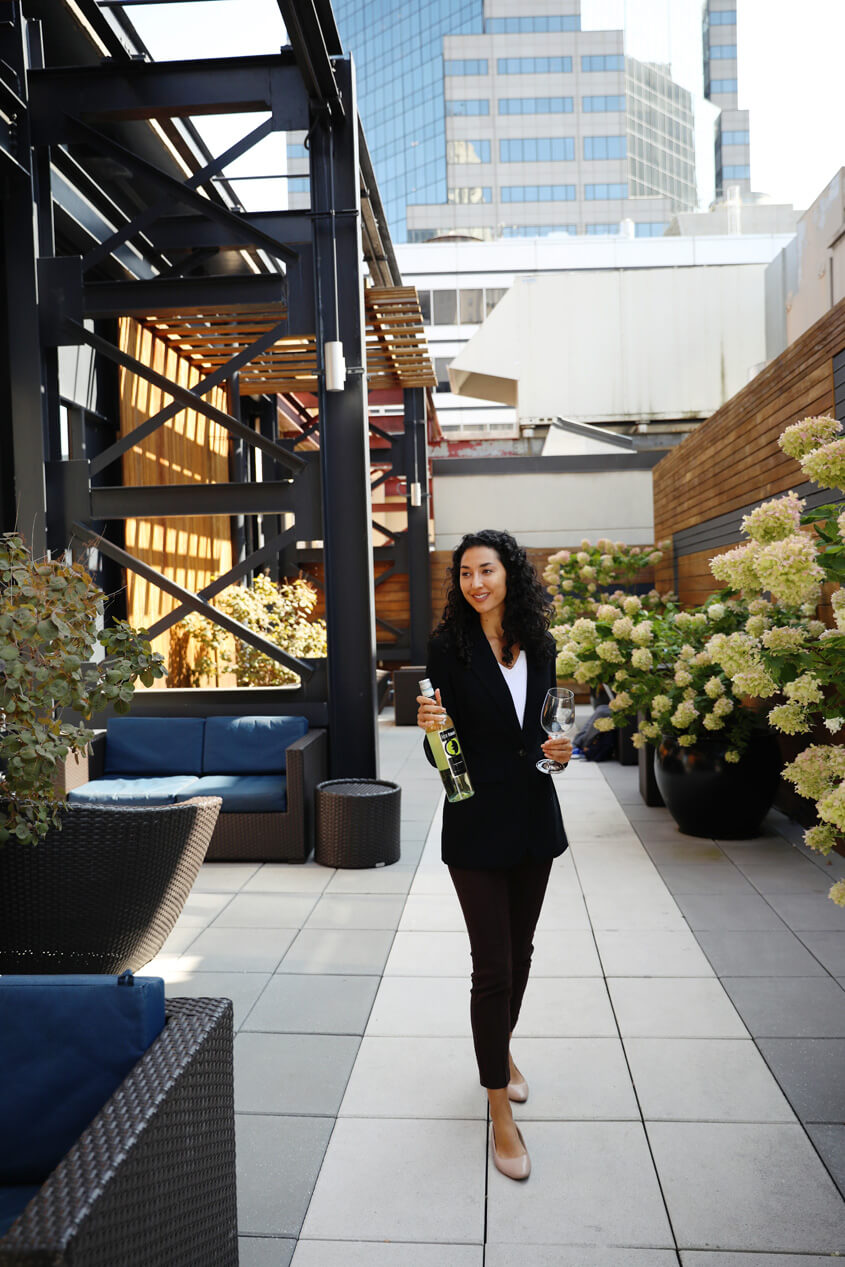 Woman on the 10 Hanover rooftop