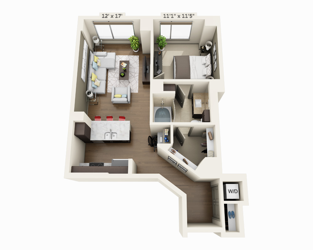 One Bedroom A1E
