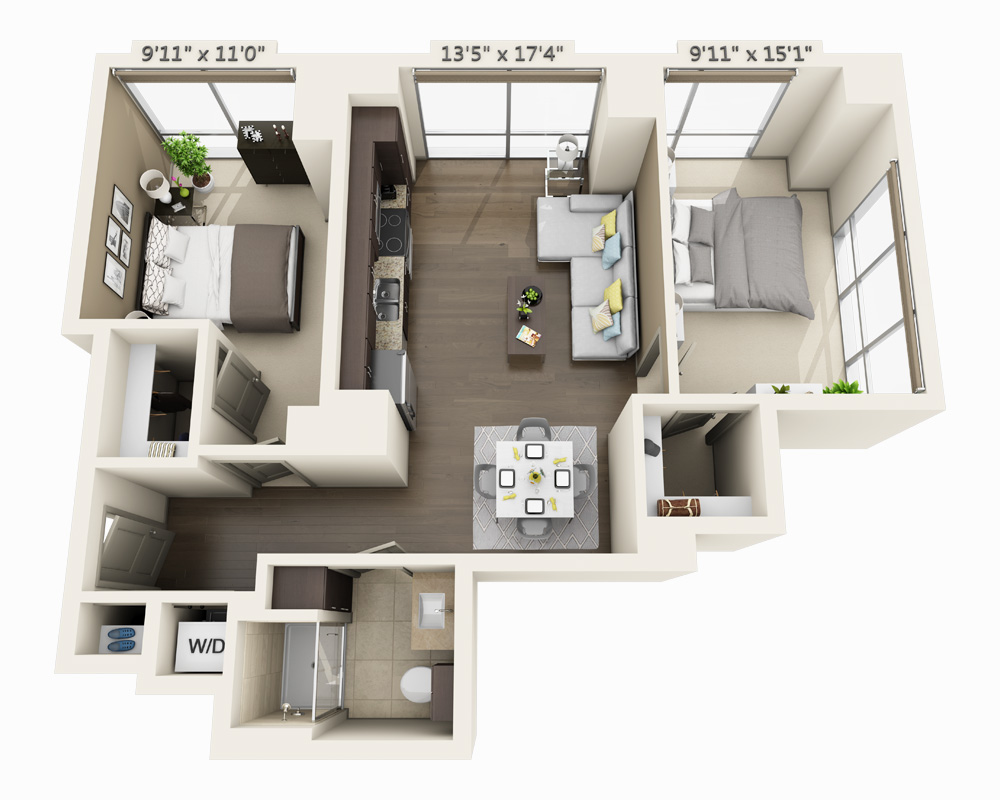 Two Bedroom B1F