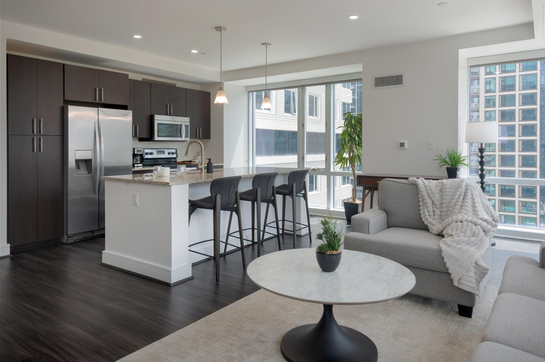 100 Pier 4 staged living room