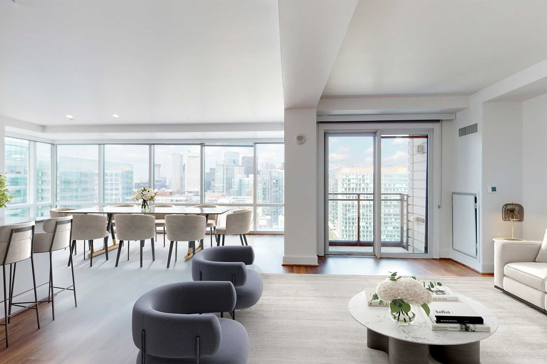 ApartmentGallery Lindsey Pier PH Living Dining staged corrected v1 KTA