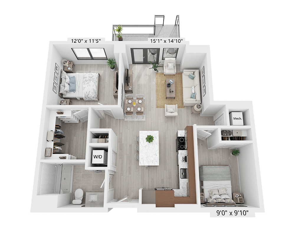 One Bedroom Den A1QD