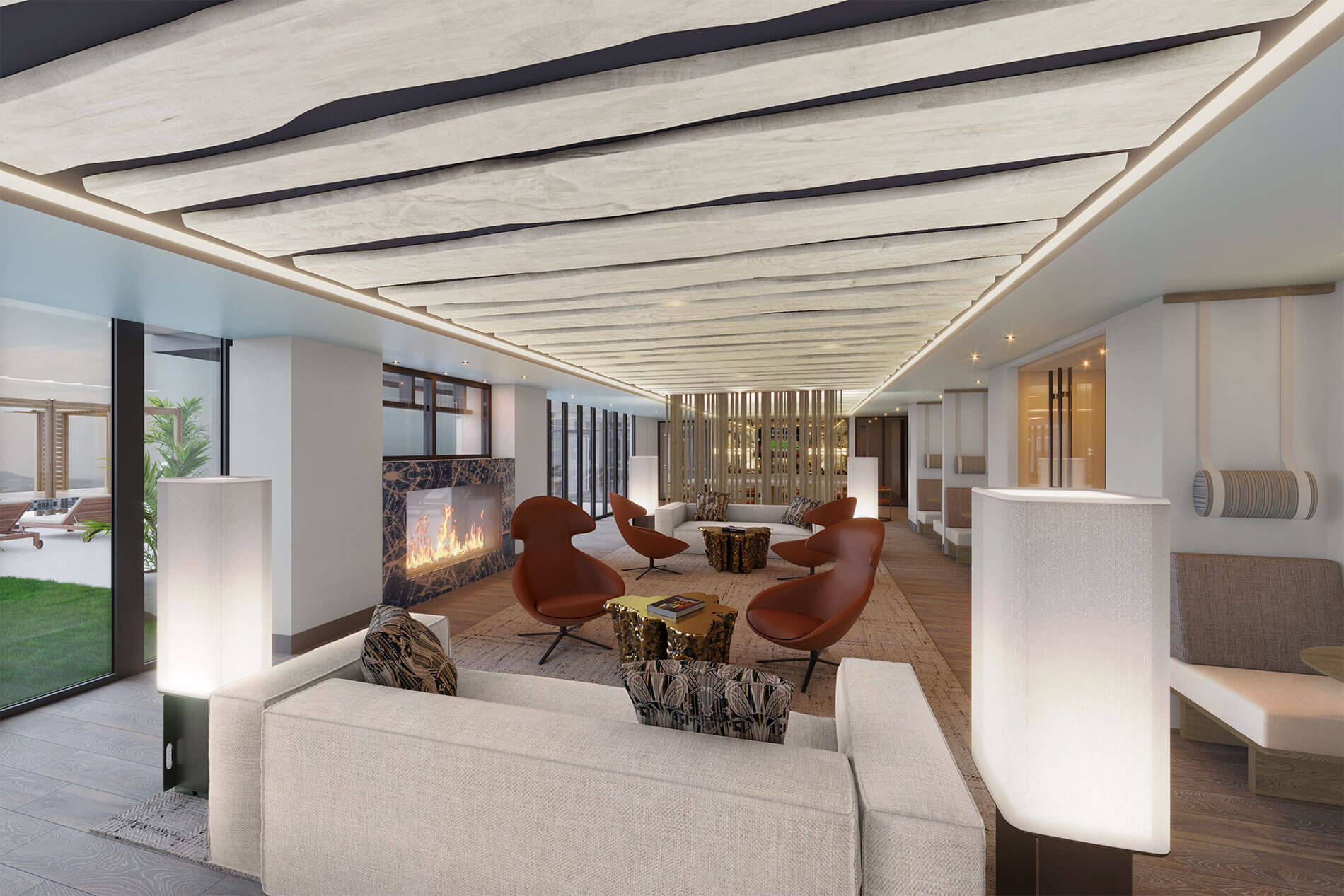 101 N. Meridian club room rendering