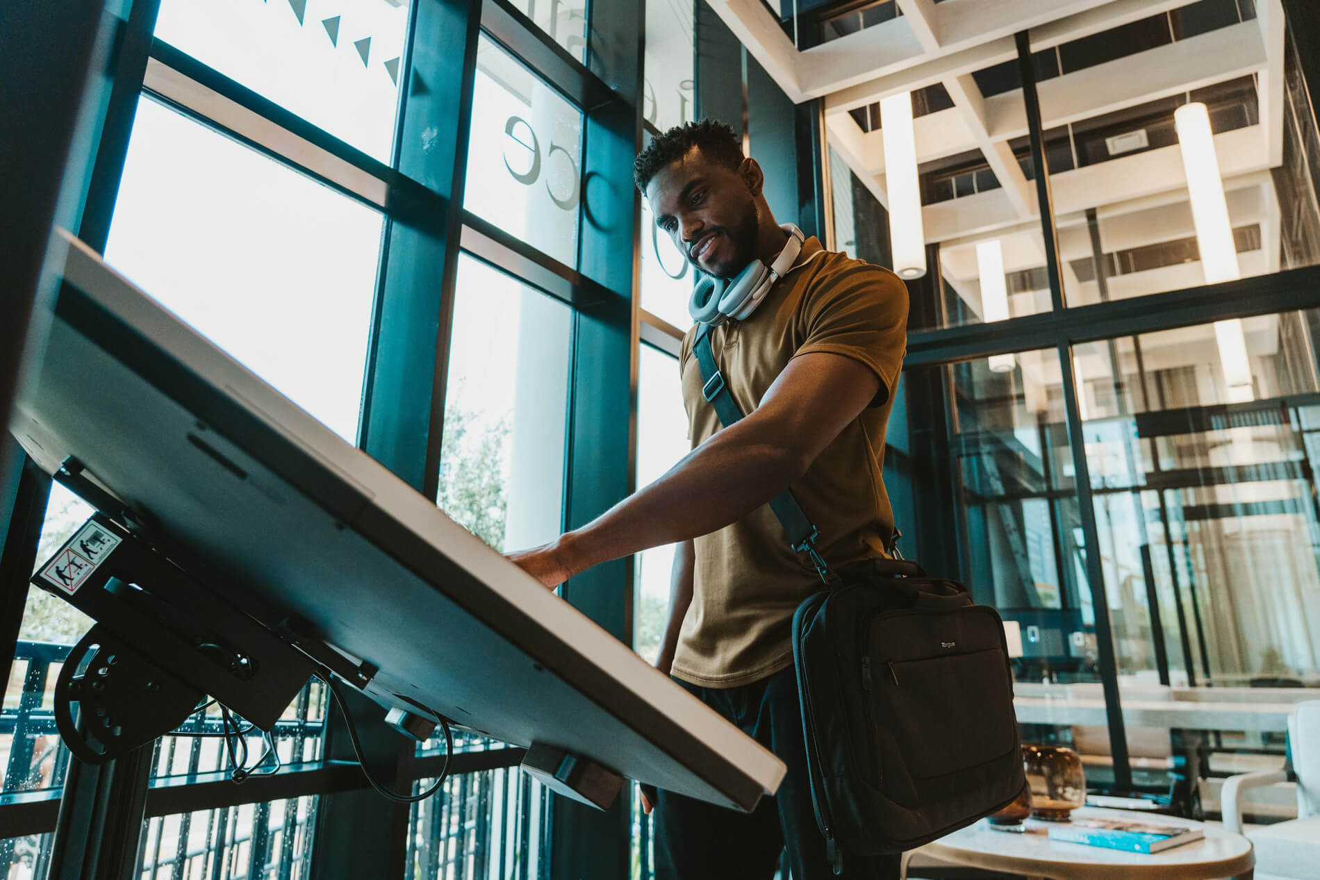 101 N Meridian man in lobby