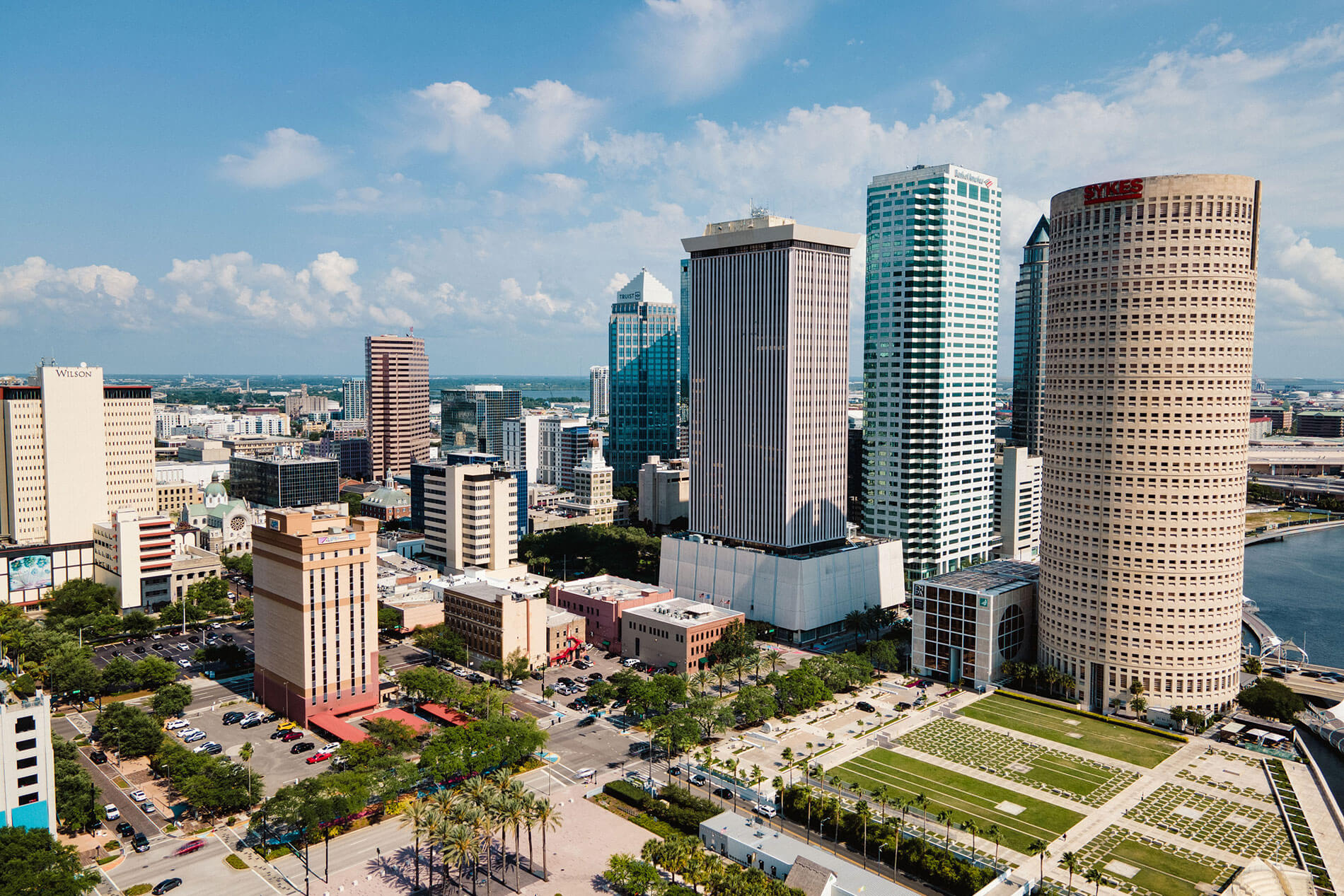 101 N. Meridian tampa skyline aerial view