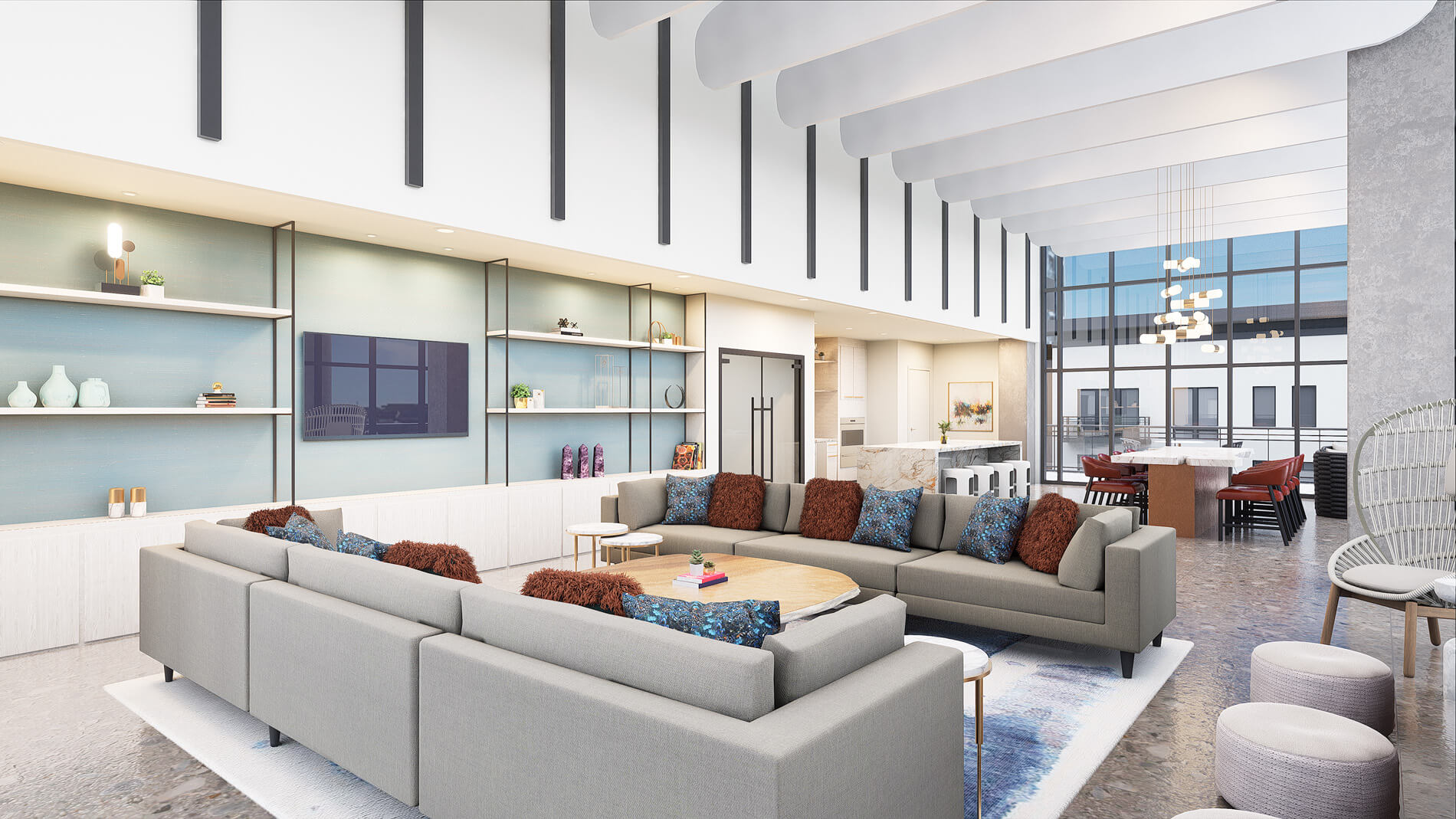 101 N Meridian penthouse lounge