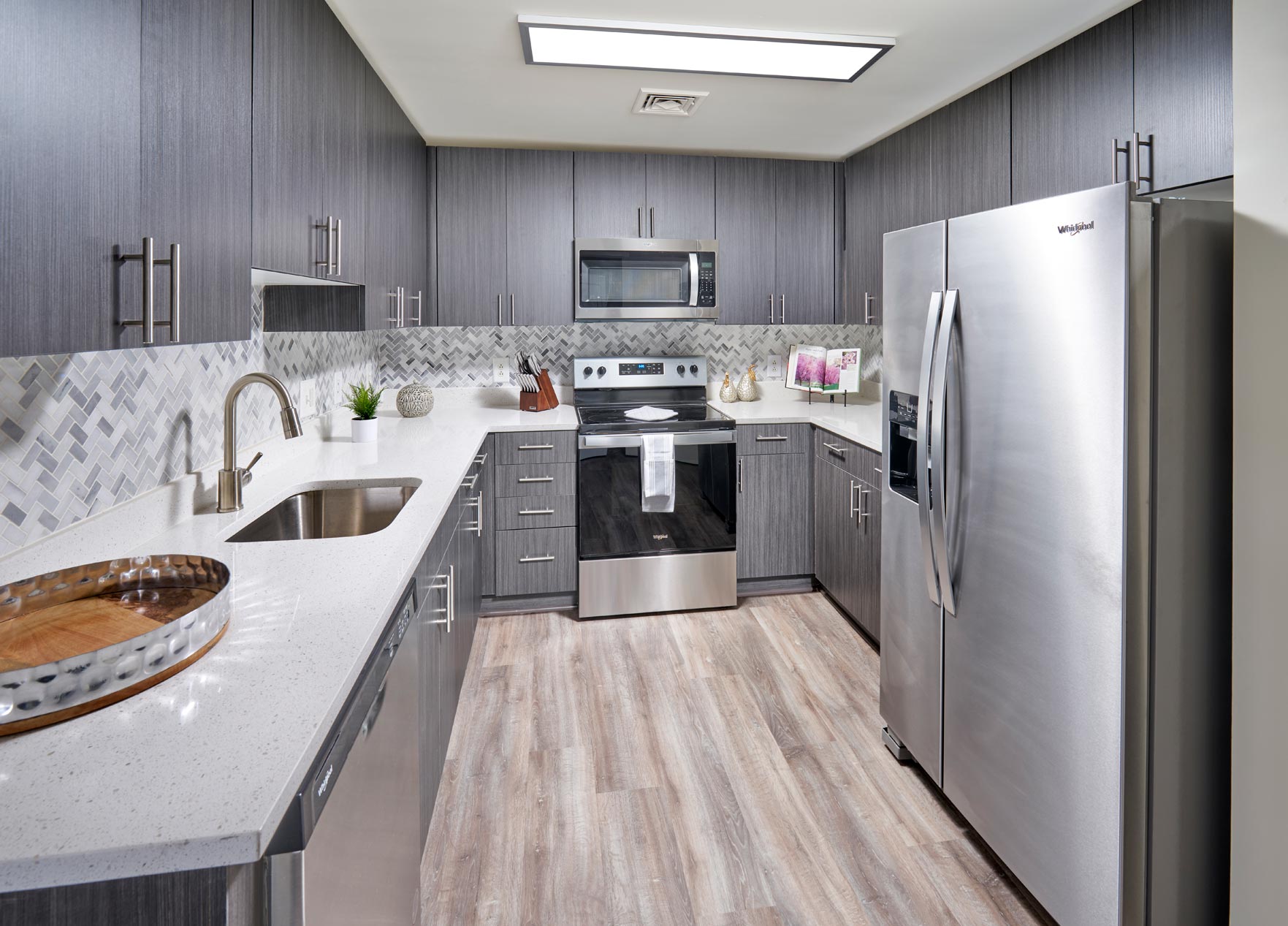 1200 East West staged kitchen