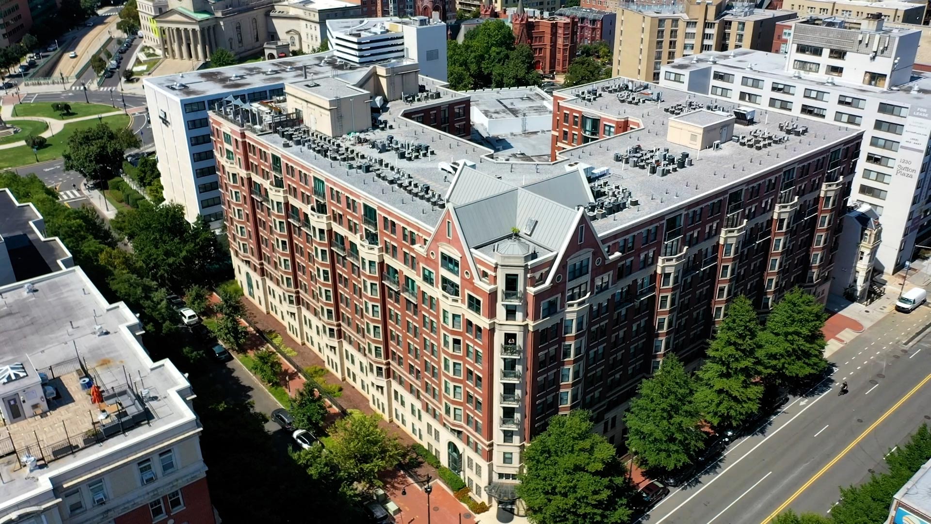 1301 Thomas drone building exterior