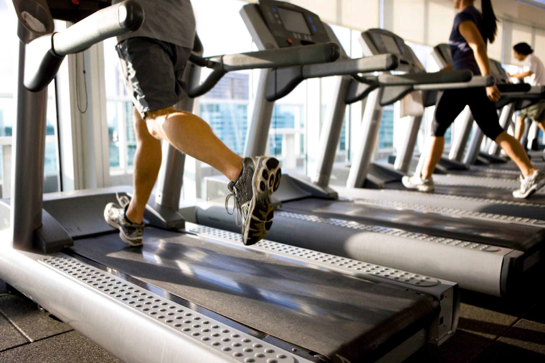 People running on treadmills