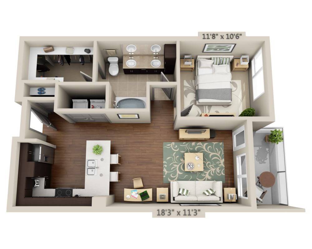 One Bedroom A1C