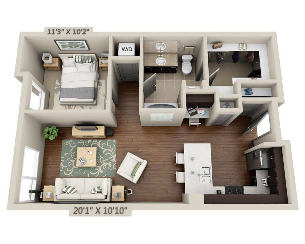 One Bedroom A1F