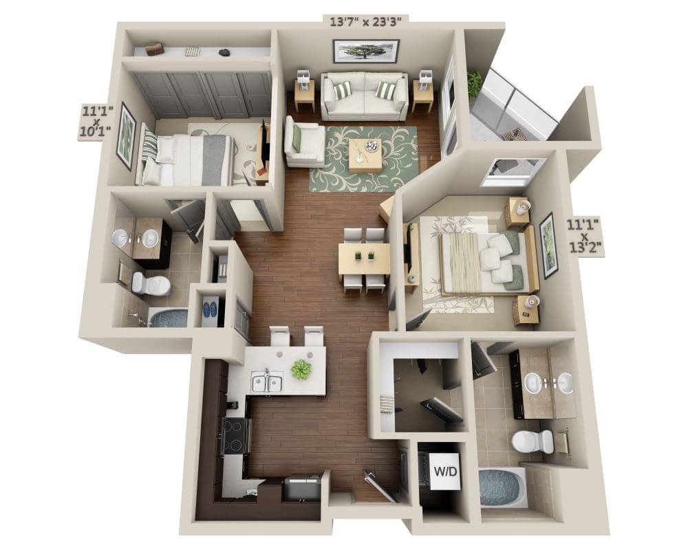 Two Bedroom B2A