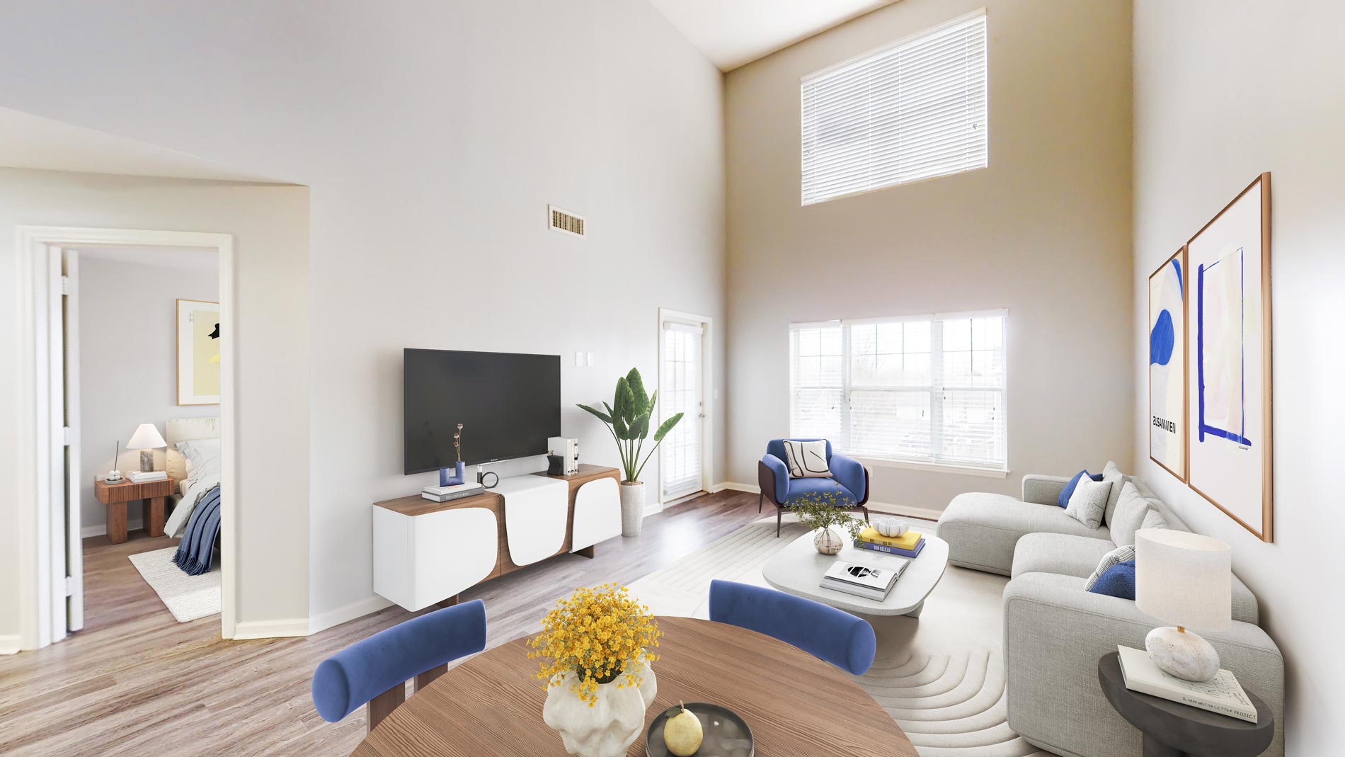 14 North staged living room