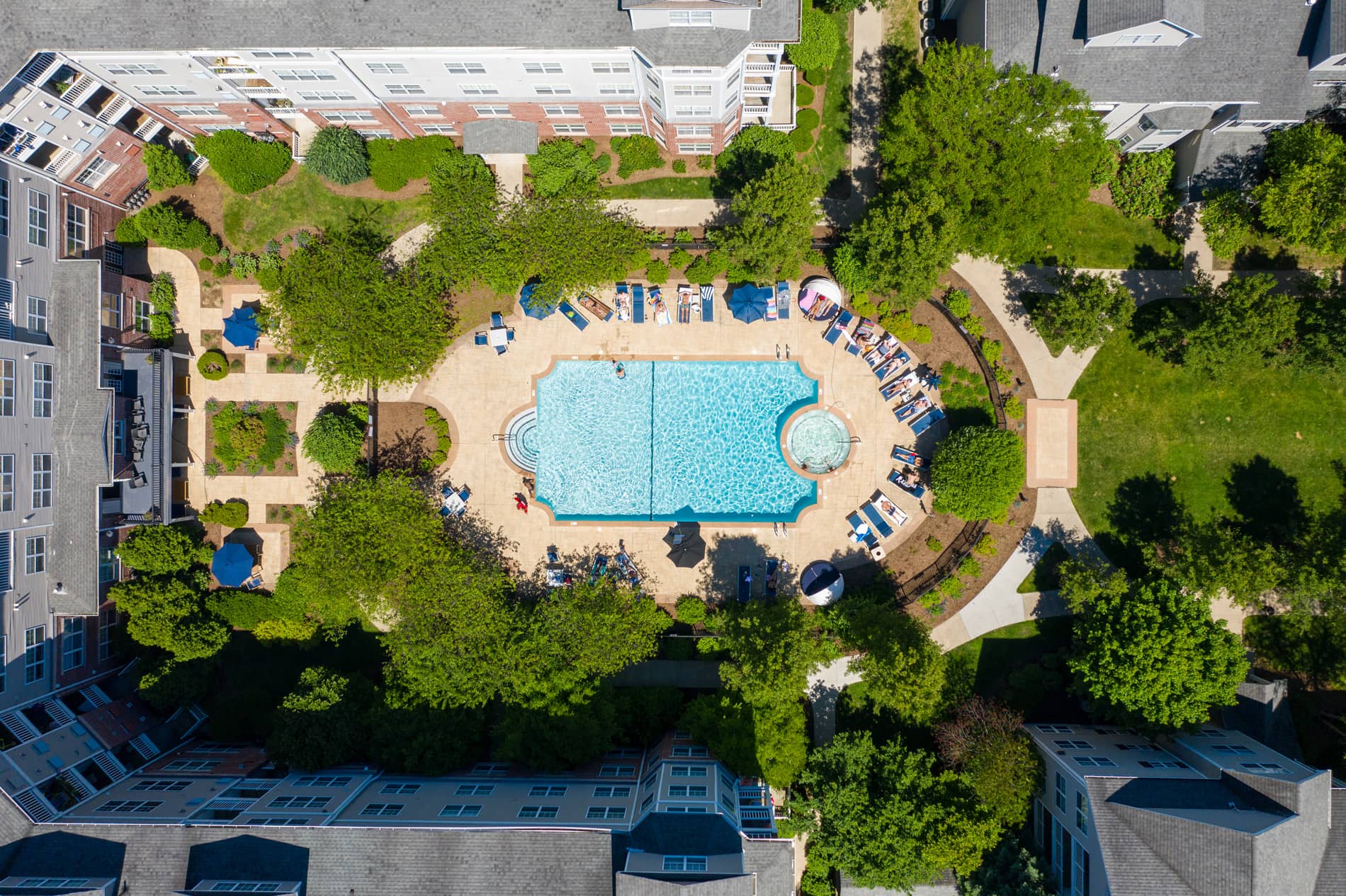 14 North Apartments Aerial of Pool