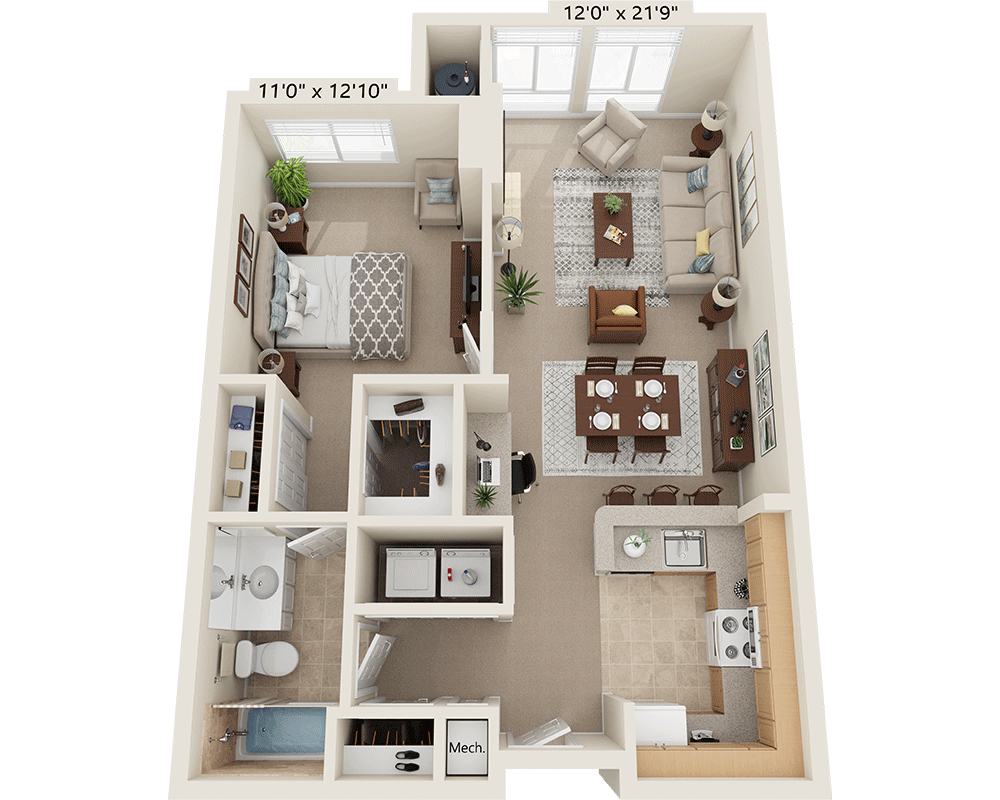 One Bedroom A1A