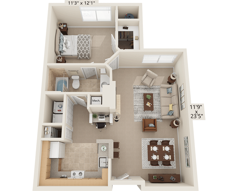 One Bedroom A1B