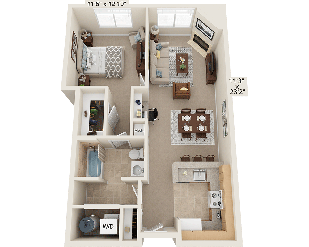 One Bedroom A1D