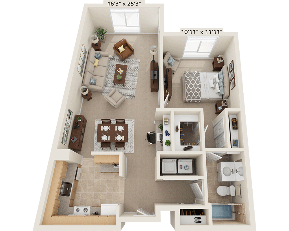 One Bedroom A1E