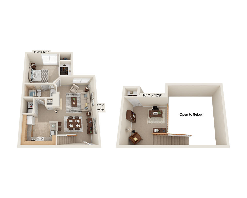 One Bedroom Loft A1FL