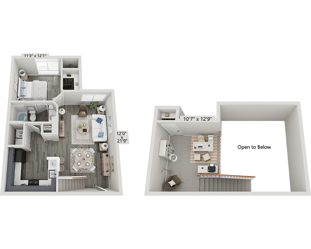 One Bedroom Loft A1FL