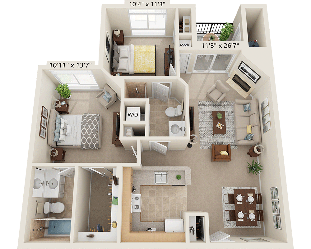 Two Bedroom B2A