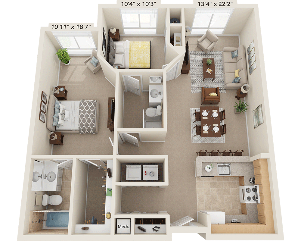 Two Bedroom B2B
