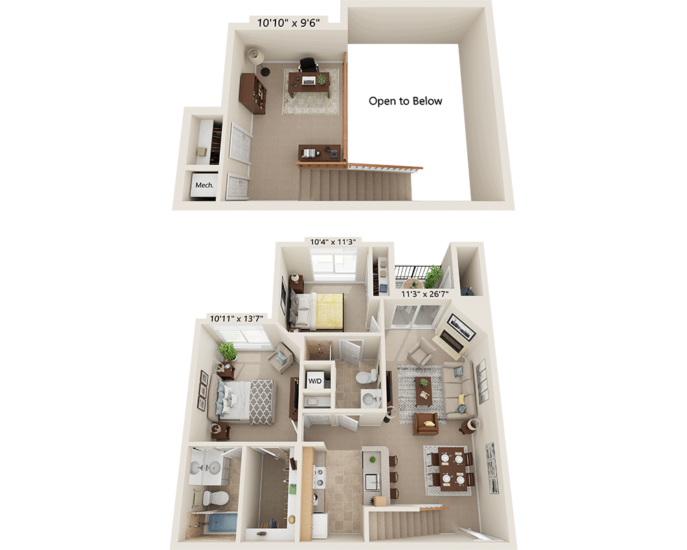 Two Bedroom Loft B2EL