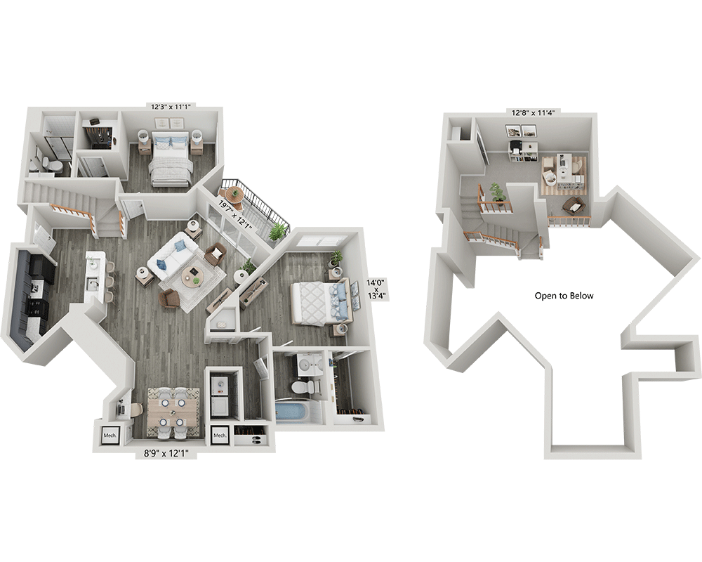 Two Bedroom Loft B2J