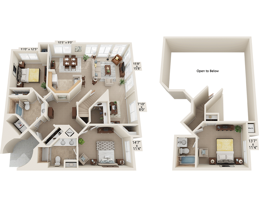 Three Bedroom Loft C2DL