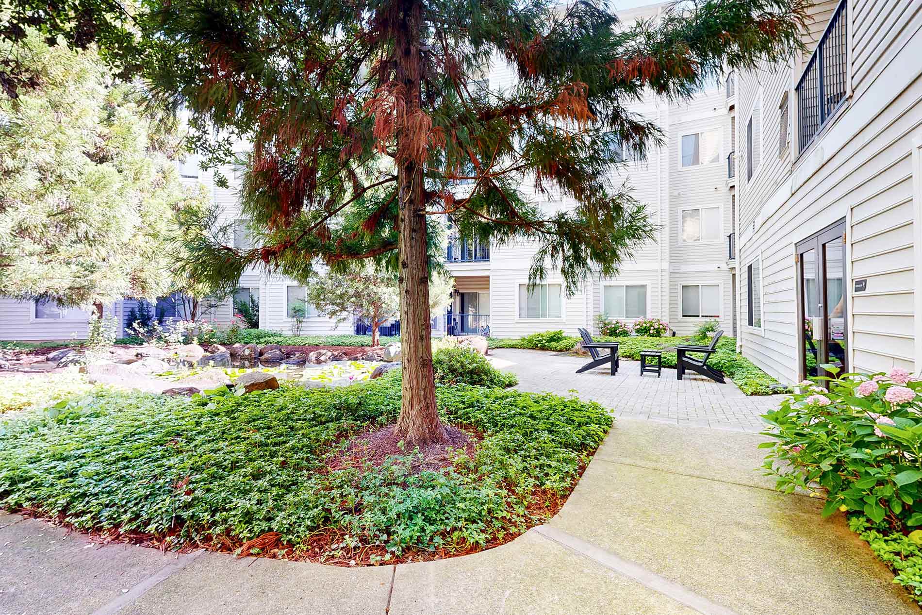 20 Lambourne pond courtyard