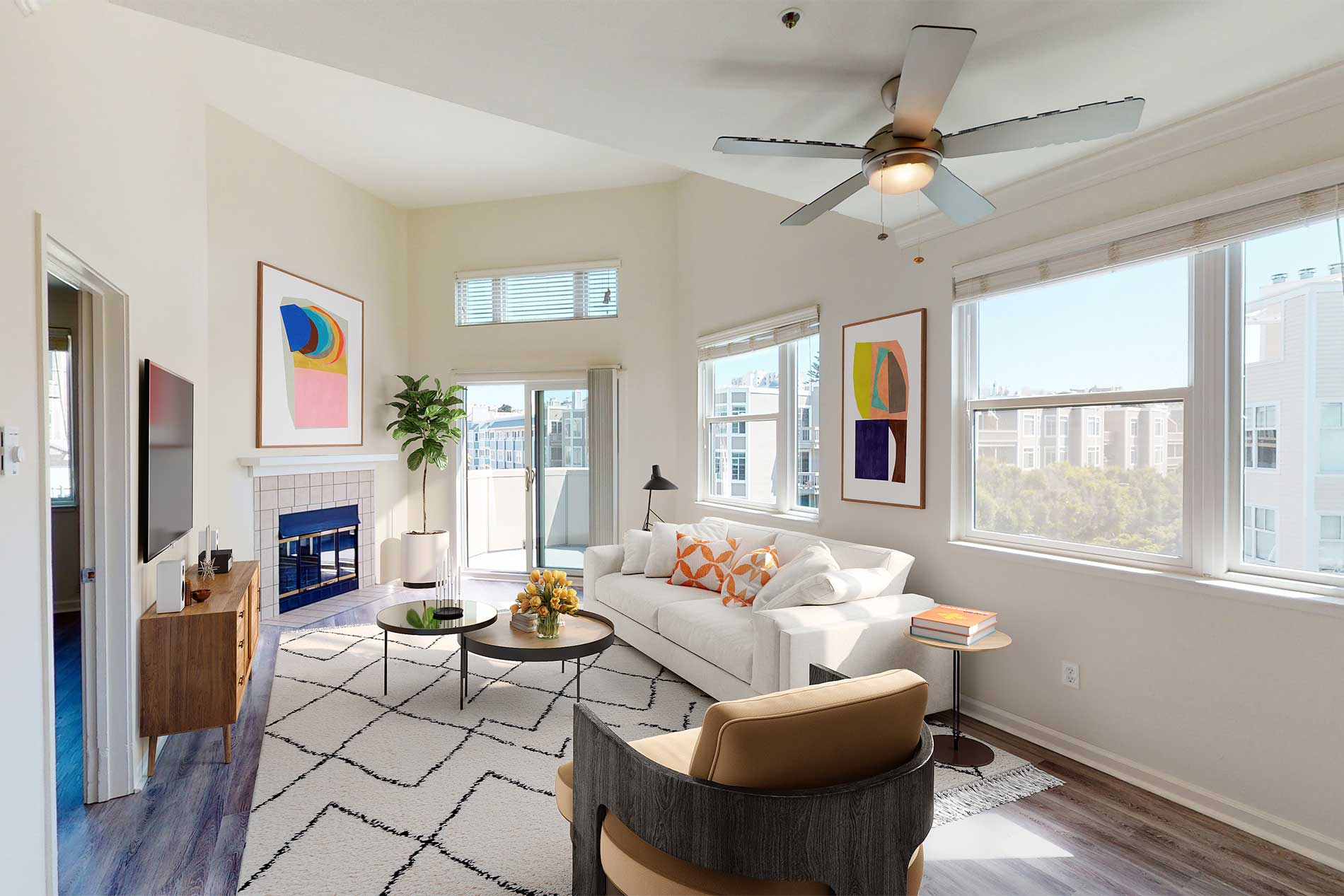 2000 Post apartment living room
