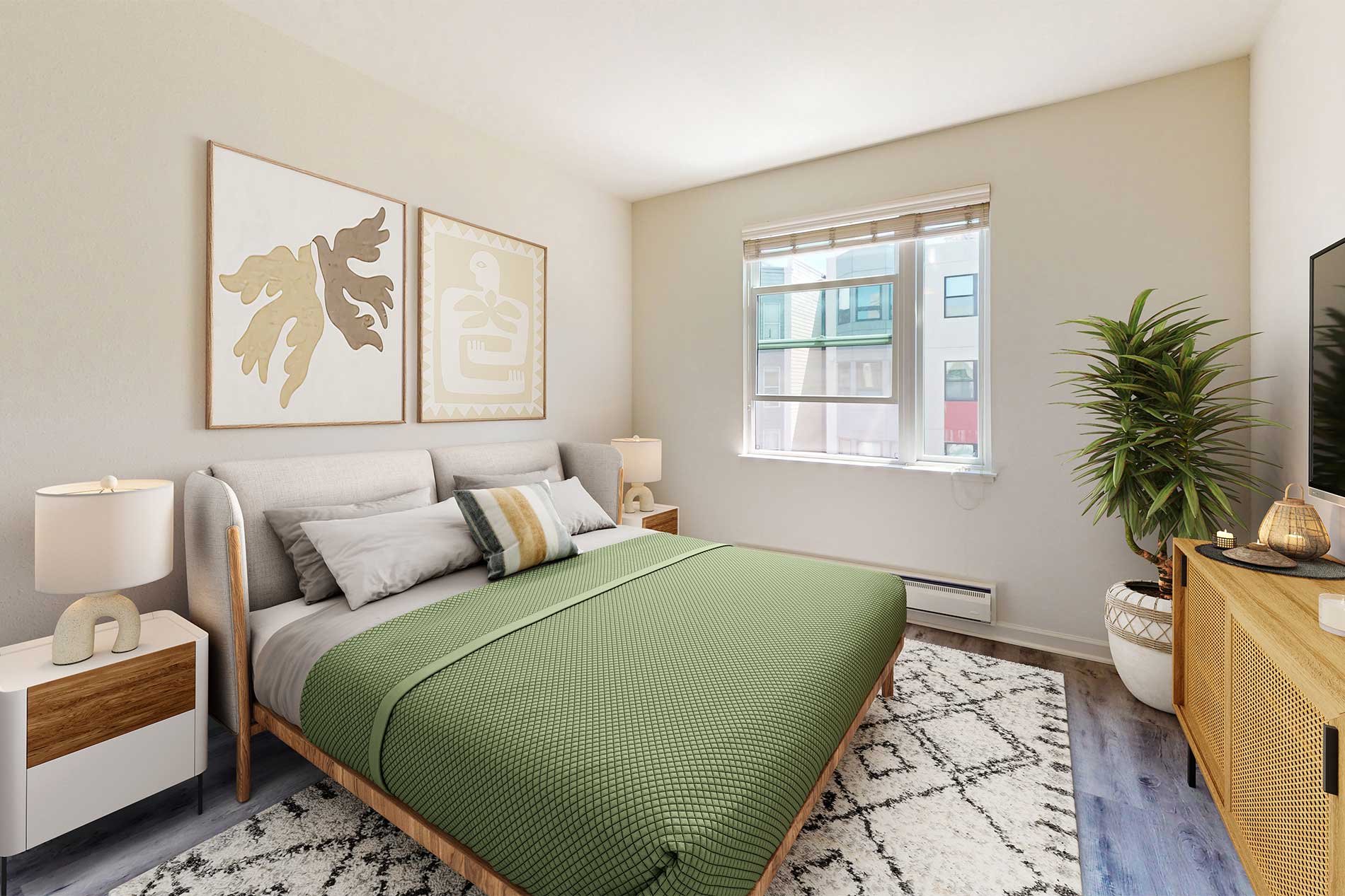 2000 Post apartment bedroom
