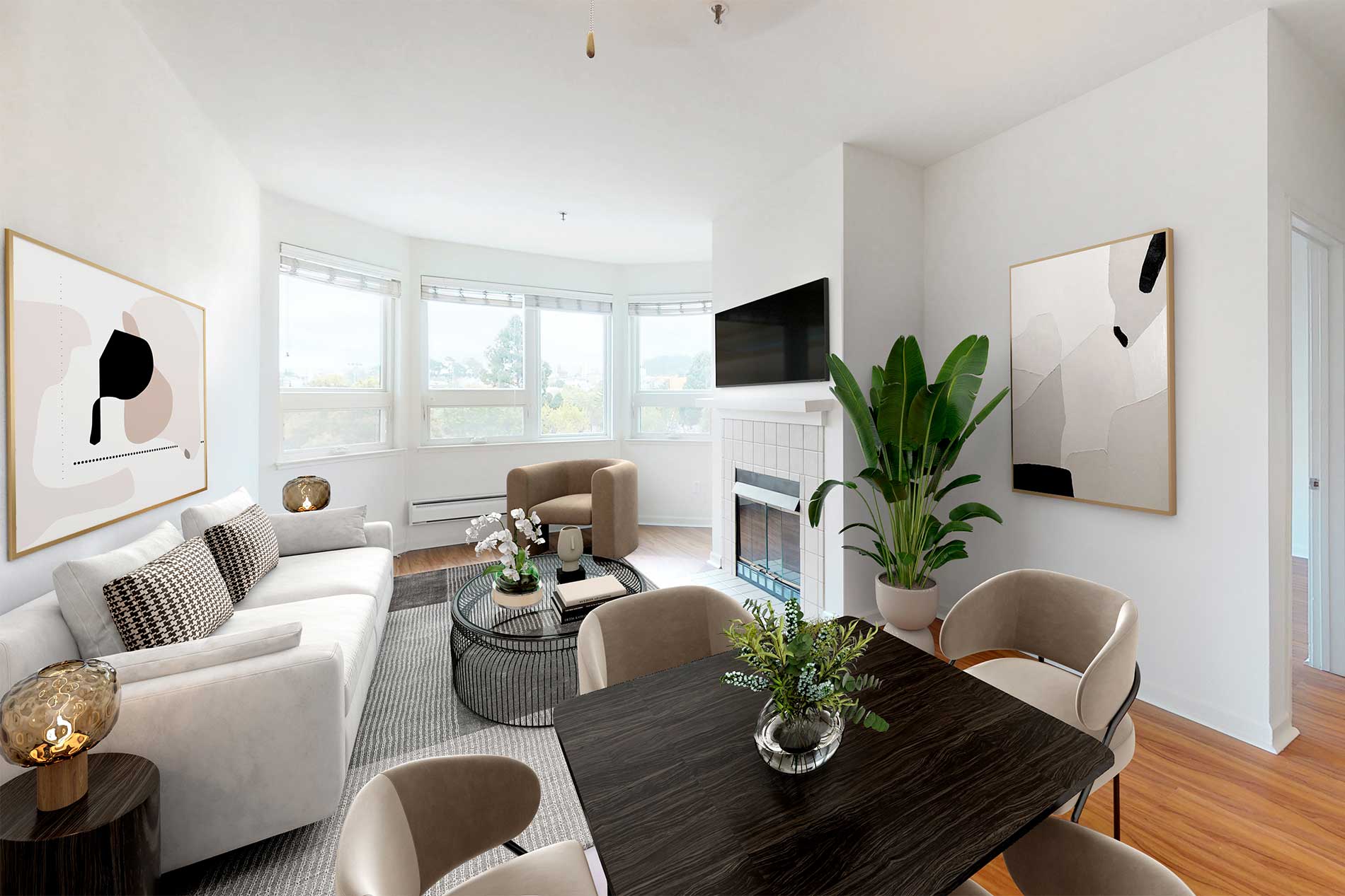 2000 Post apartment living room