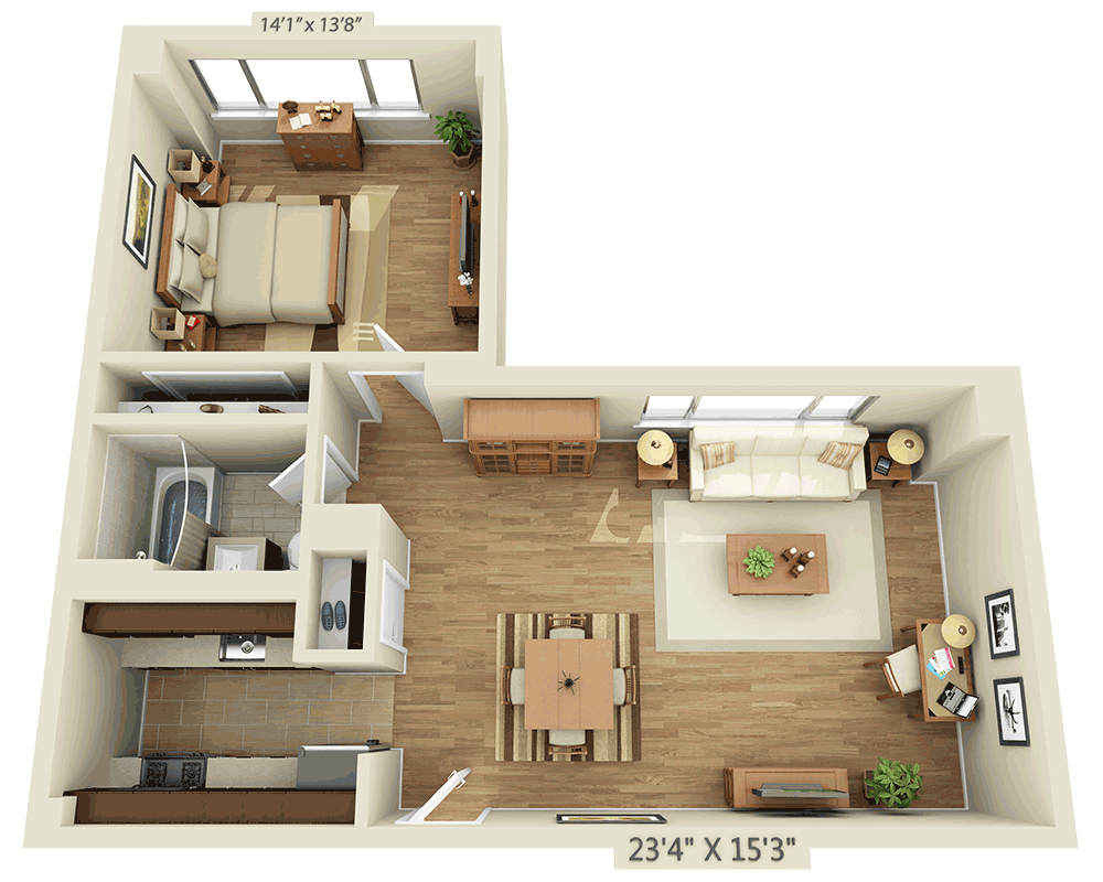 One Bedroom A1X-R