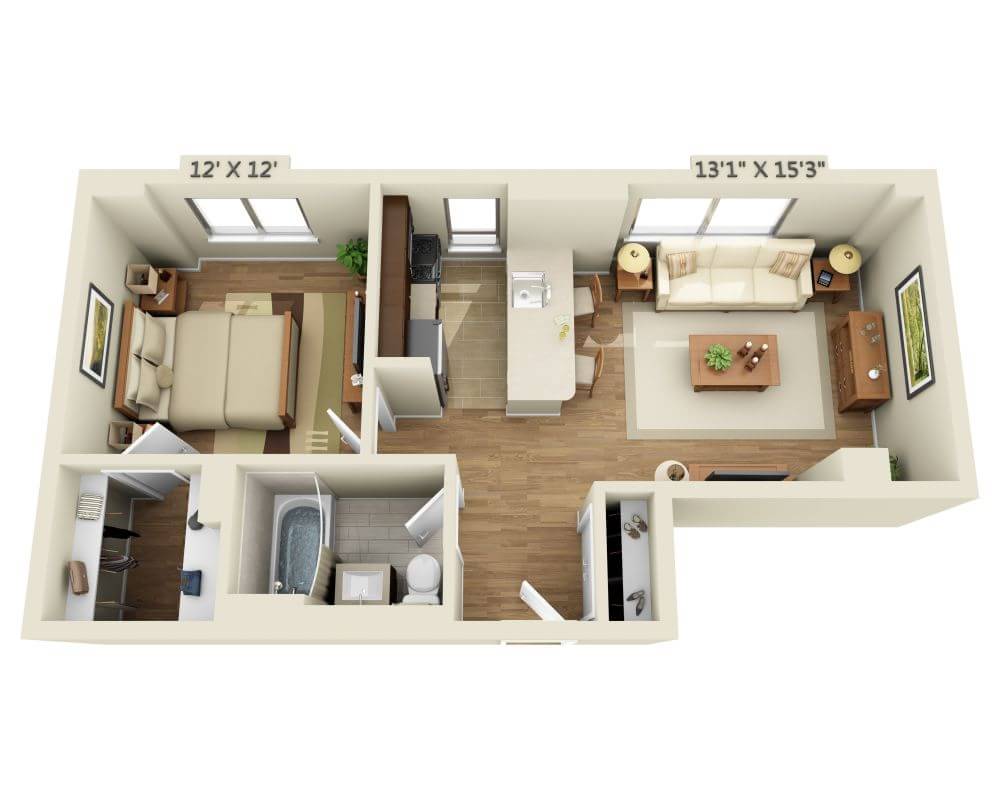 One Bedroom A1K-R