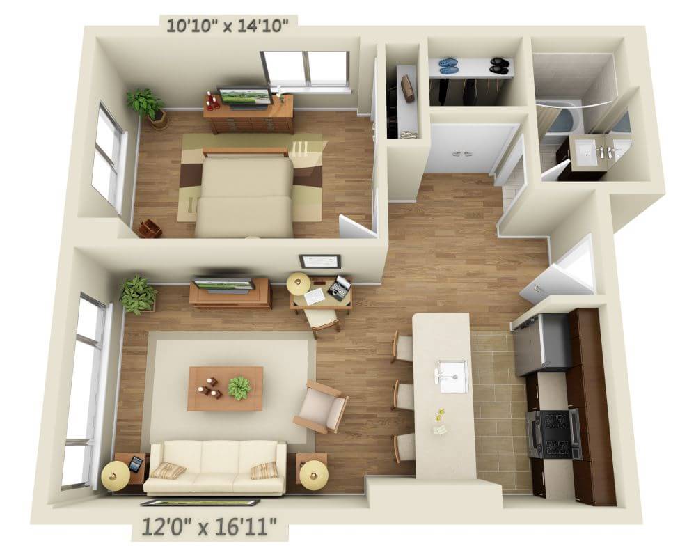 One Bedroom A1P-R