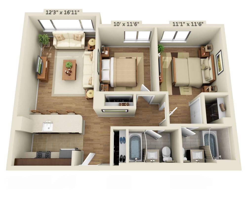 Two Bedroom B2A