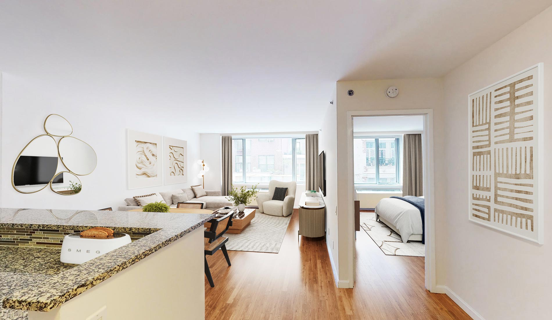 21 Chelsea Staged kitchen and living room