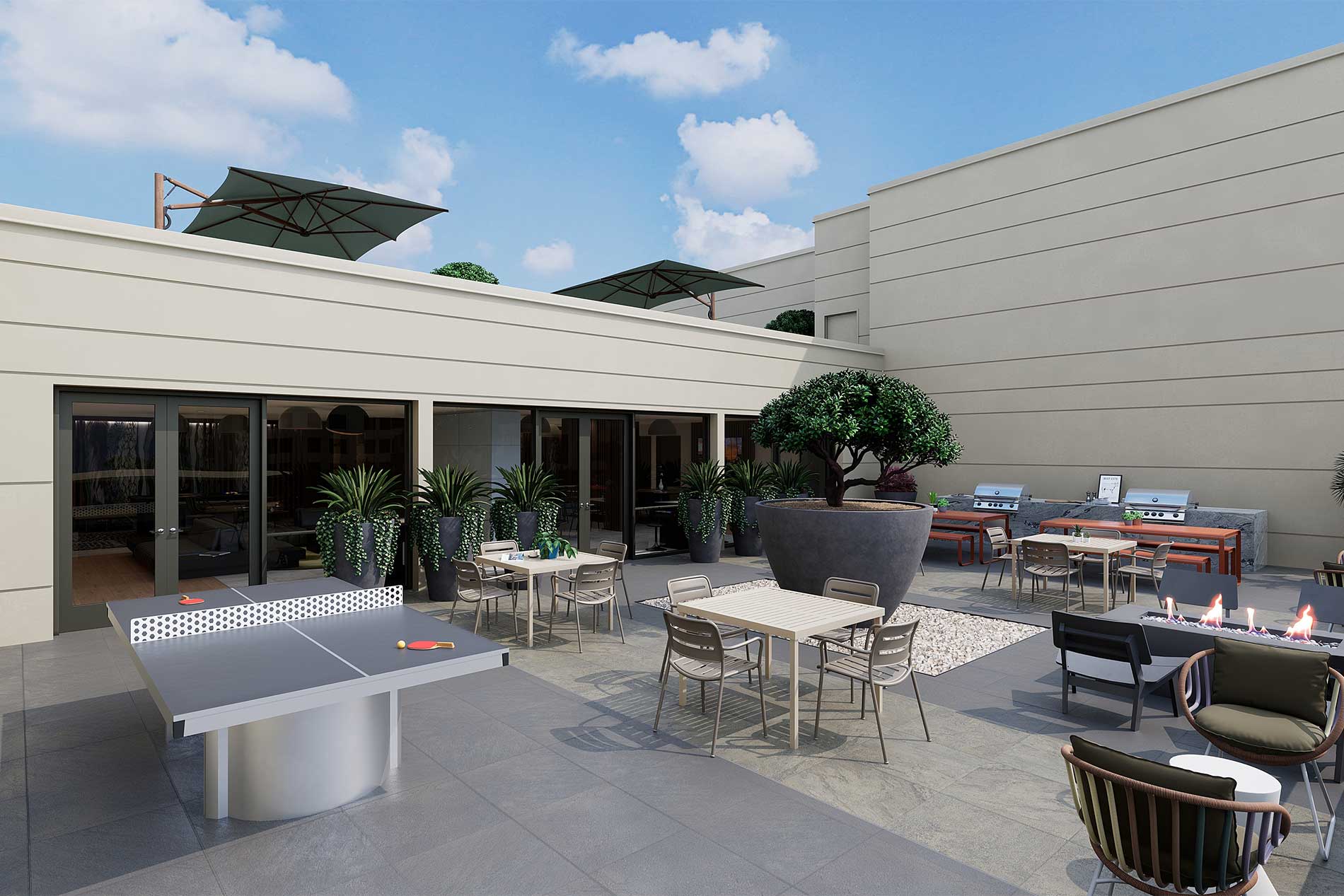 Terrace firepit in Riverside, CA