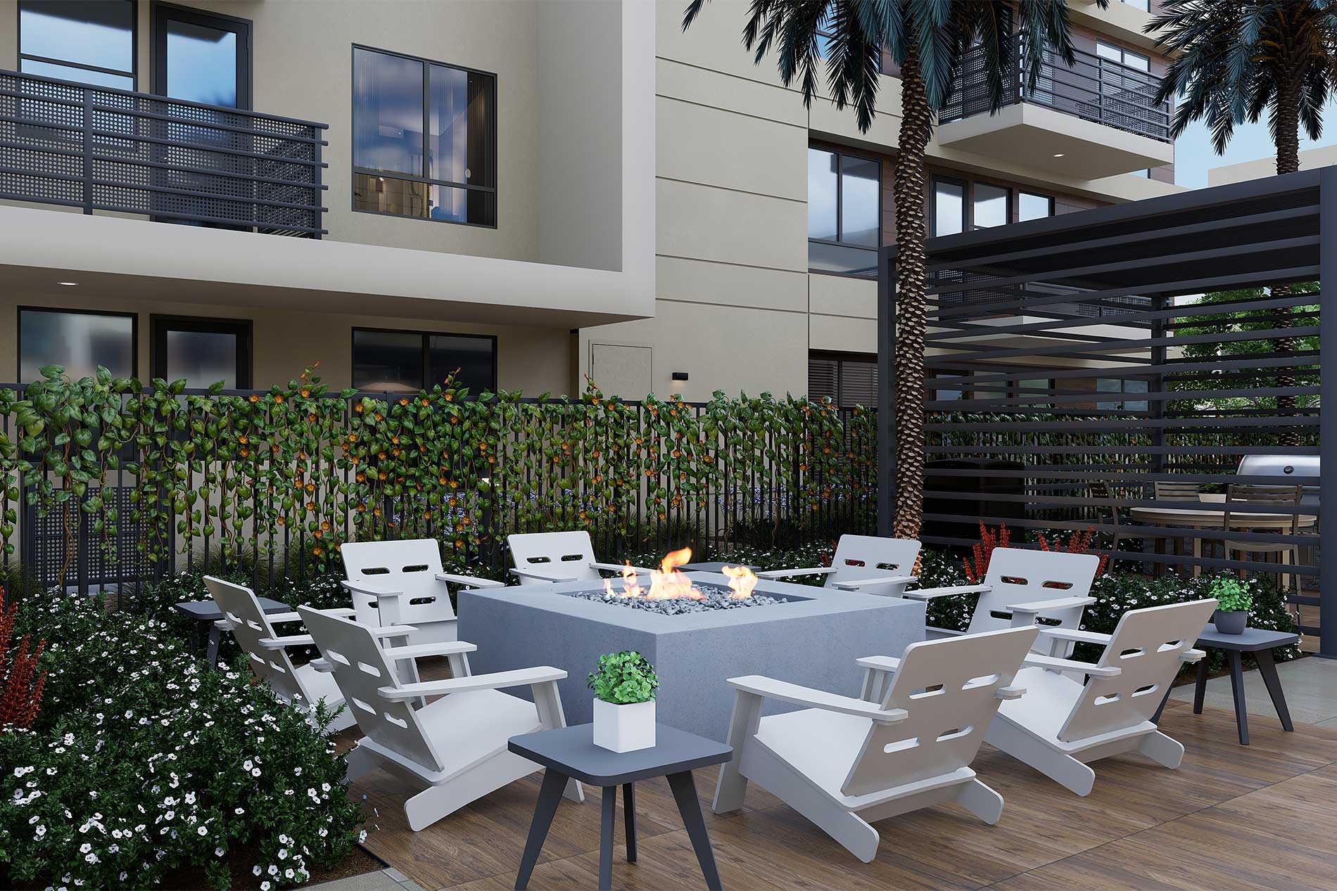 3099 Iowa courtyard firepit