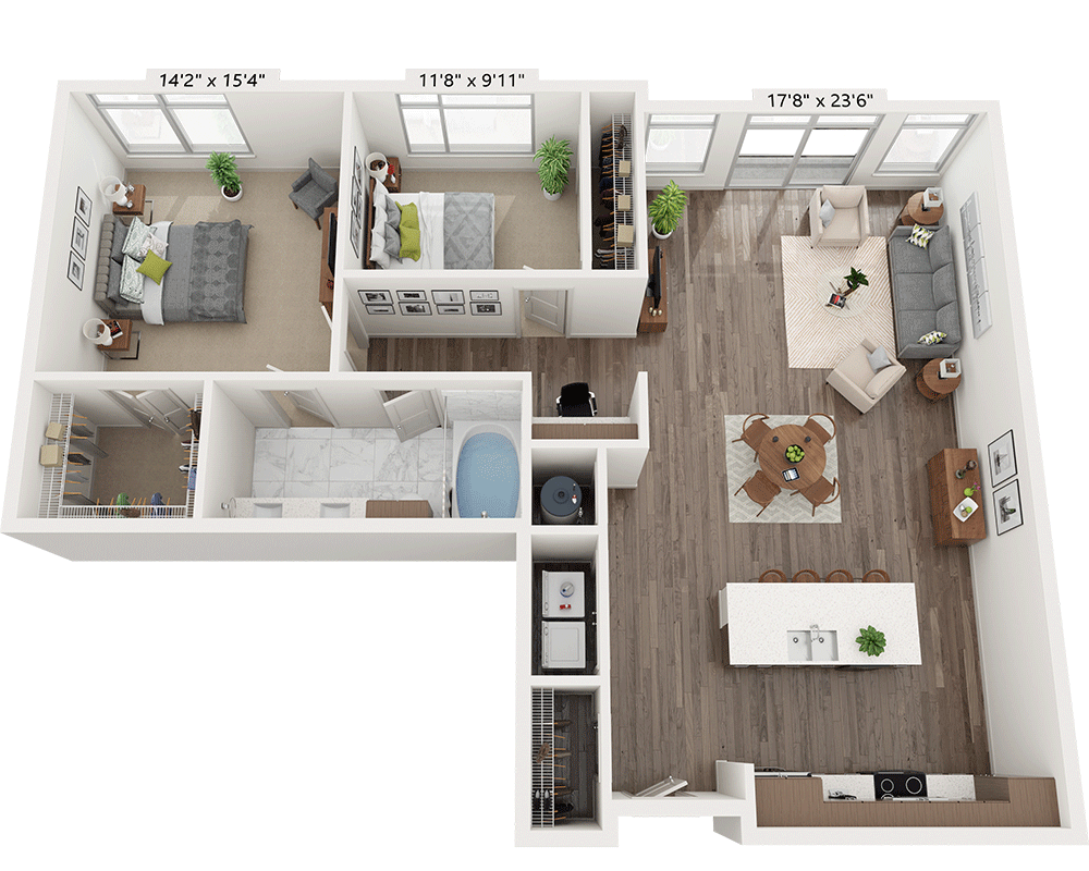 Two Bedroom B1A